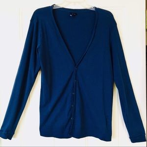 Blue cardigan
